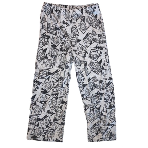 TNMT Pajama Pants Teenage Mutant Ninja Turtles Gray and Black - Picture 1 of 3